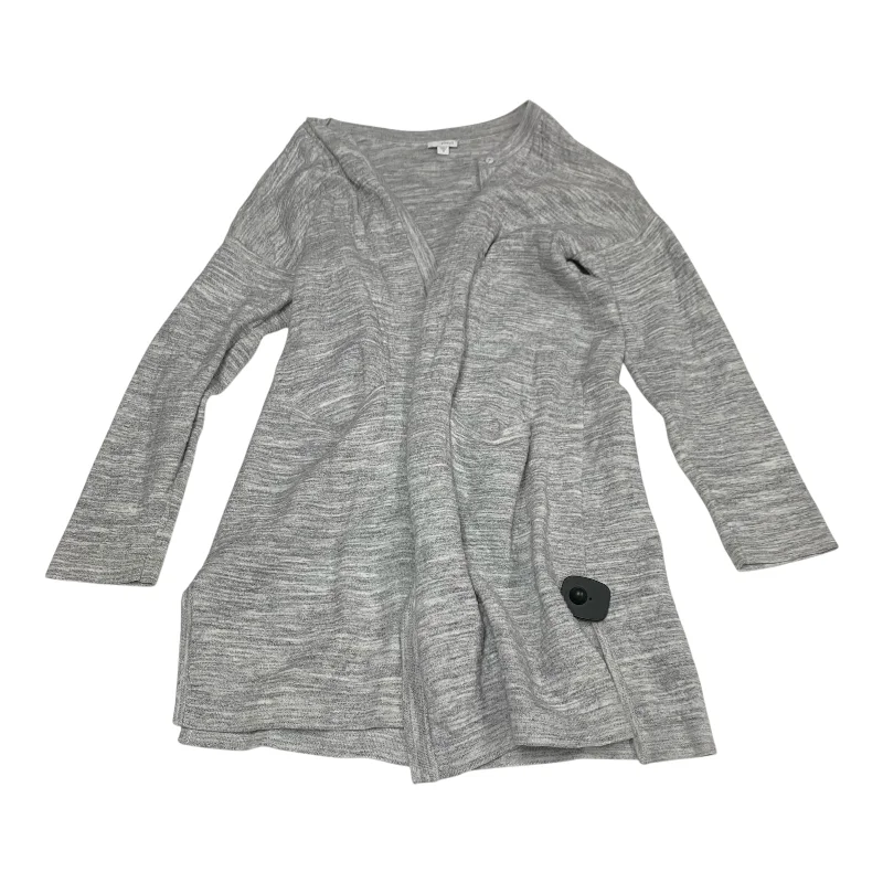 Sweater Cardigan By Pure Jill In Grey, Size: M