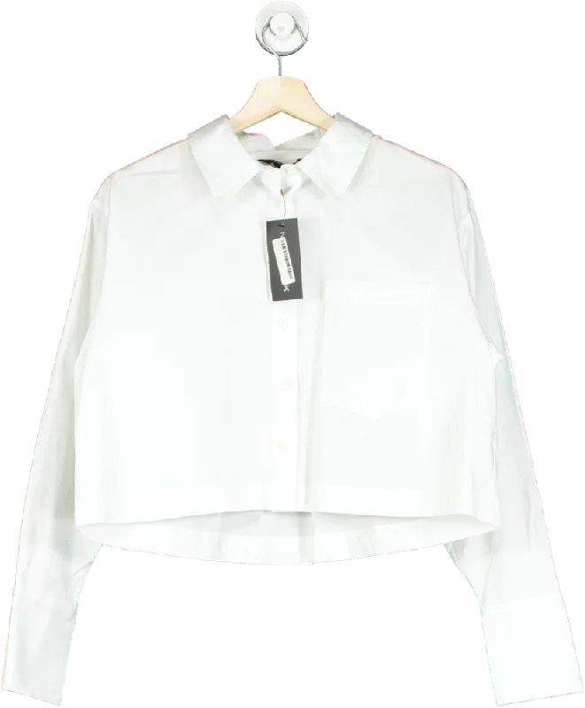 New Look White K Palmer Poplin Crop UK 10