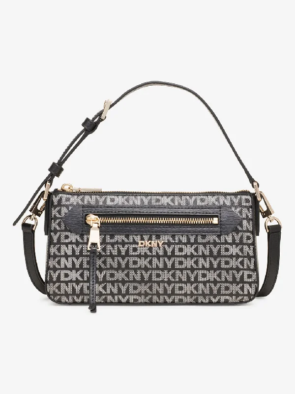 DKNY Women Black Printed Crossbody Bag