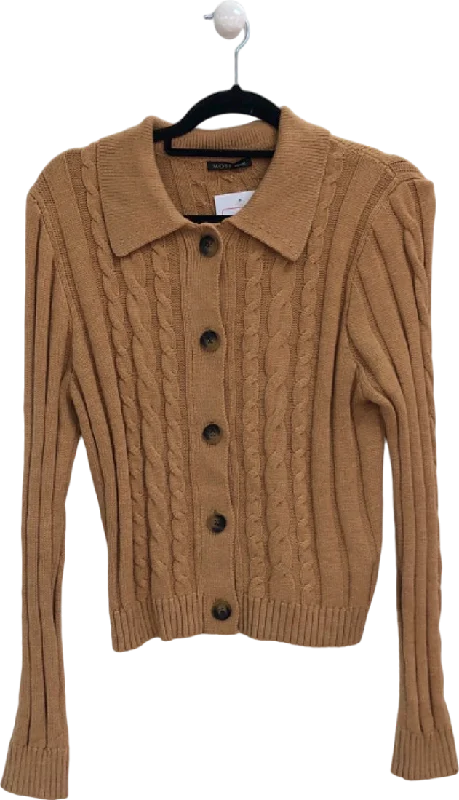 MOTF Camel Cable Knit Cardigan UK M