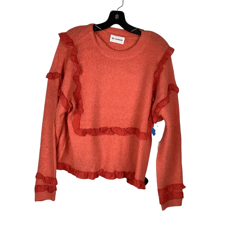 Sweater Designer By Self Contrast In Orange, Size: S