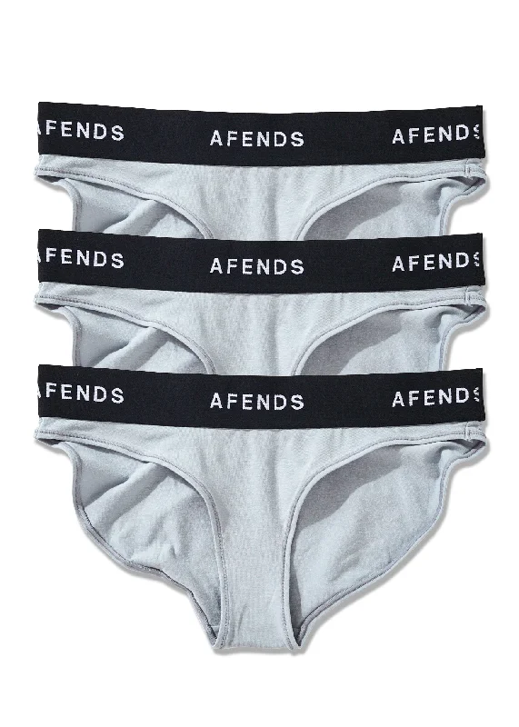 AFENDS Womens Molly - Bikini Briefs 3 Pack - Shadow