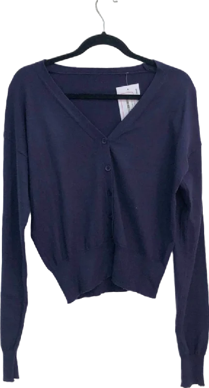 Dazy Navy Blue V-Neck Cardigan UK L