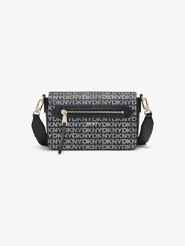 Dkny Women Black Printed Crossbody Bag