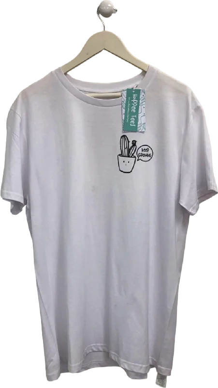 Happee Tees White 'Keep Growing' T-Shirt EU L