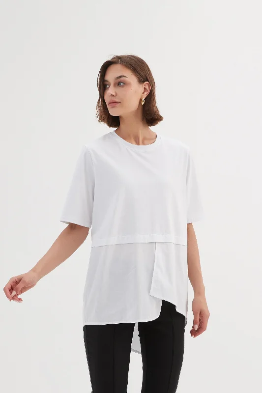 Tirelli Split Back Combi Tee White