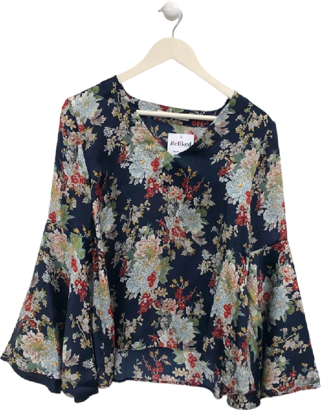 Uterqüe Multicolour Floral Print Blouse UK S