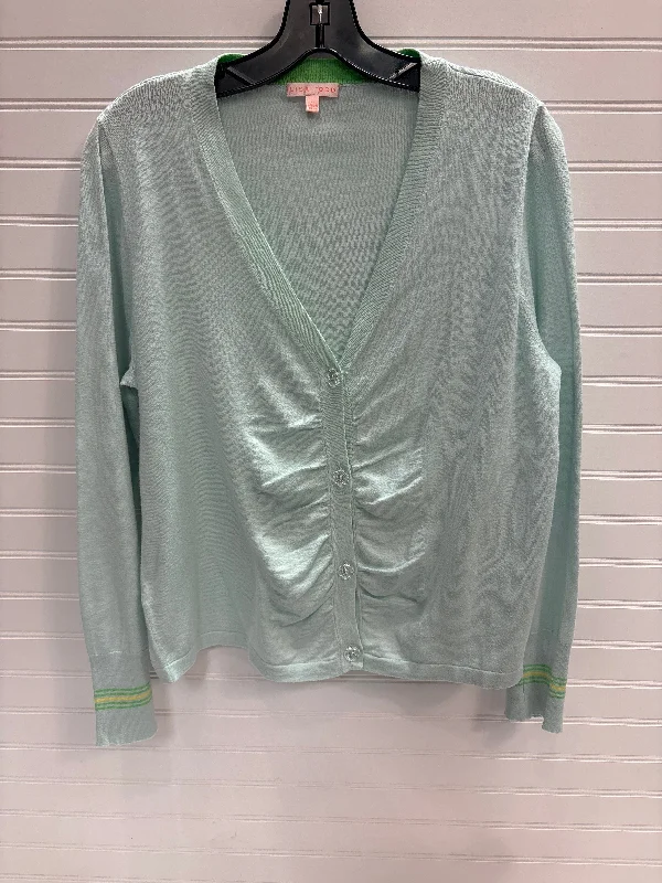 Cardigan By Lisa Todd In Blue & Green, Size: L