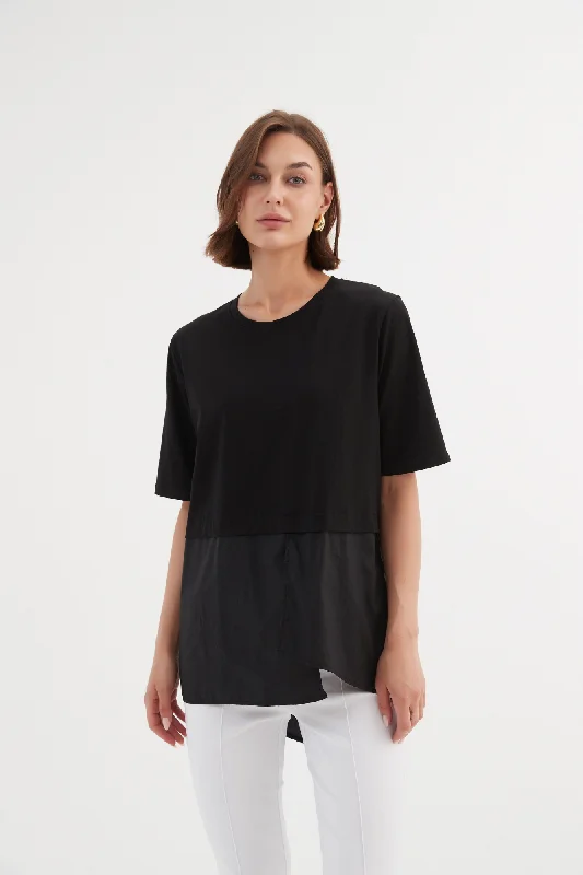 Tirelli Split Back Combi Tee Black