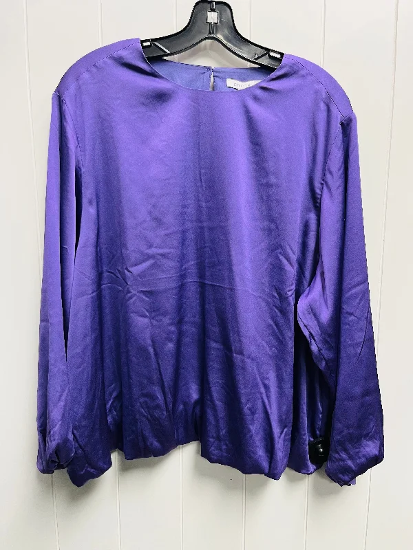 Blouse Long Sleeve By Chicos In Purple, Size: 16