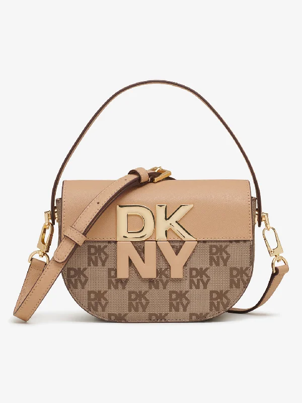 Dkny Women Brown Printed Crossbody Bag