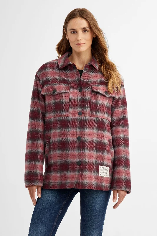 Veste à carreaux en flanelle coton bio BM - Femme