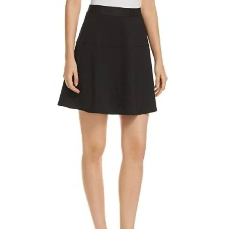 Women's Cornelia A Line Black Mini Skirt