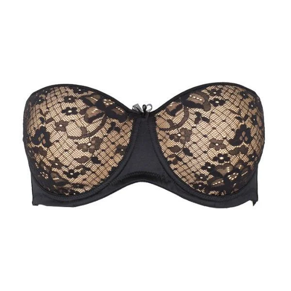 EMPREINTE MELODY PADDED STRAPLESS BRA - BLACK