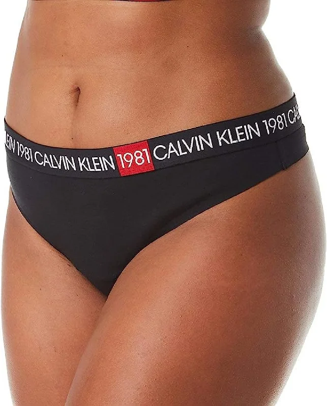 Calvin Klein Women's Plus Size 1981 Bold Thong