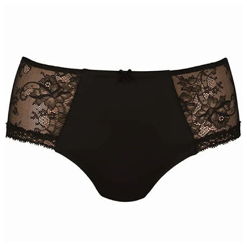 ROSA FAIA ABBY HIGH-WAIST BRIEFS - BLACK