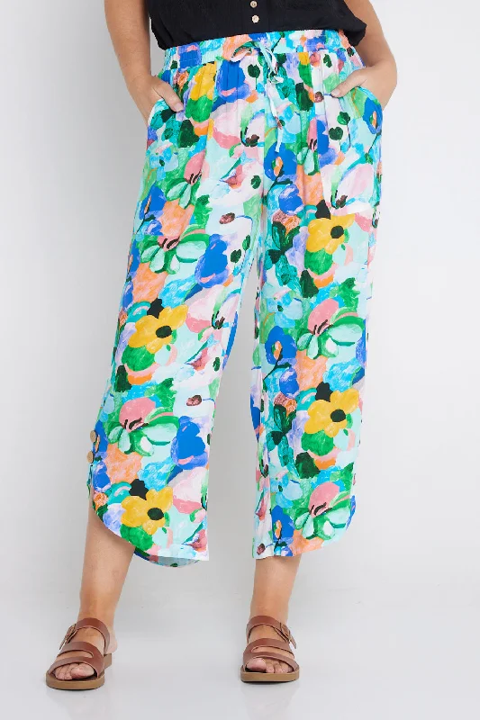 Cartia Pants - Bright Summer Floral