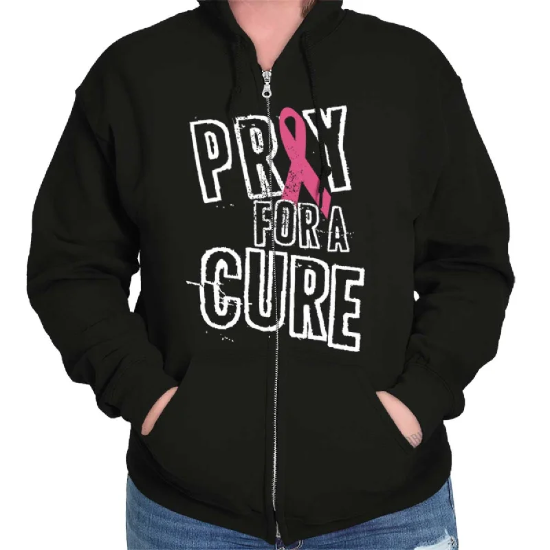 Breast Cancer Awareness Zip Hoodie