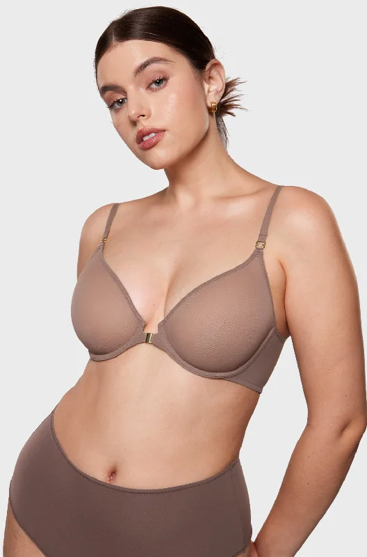 Sheer Front Closure Bra