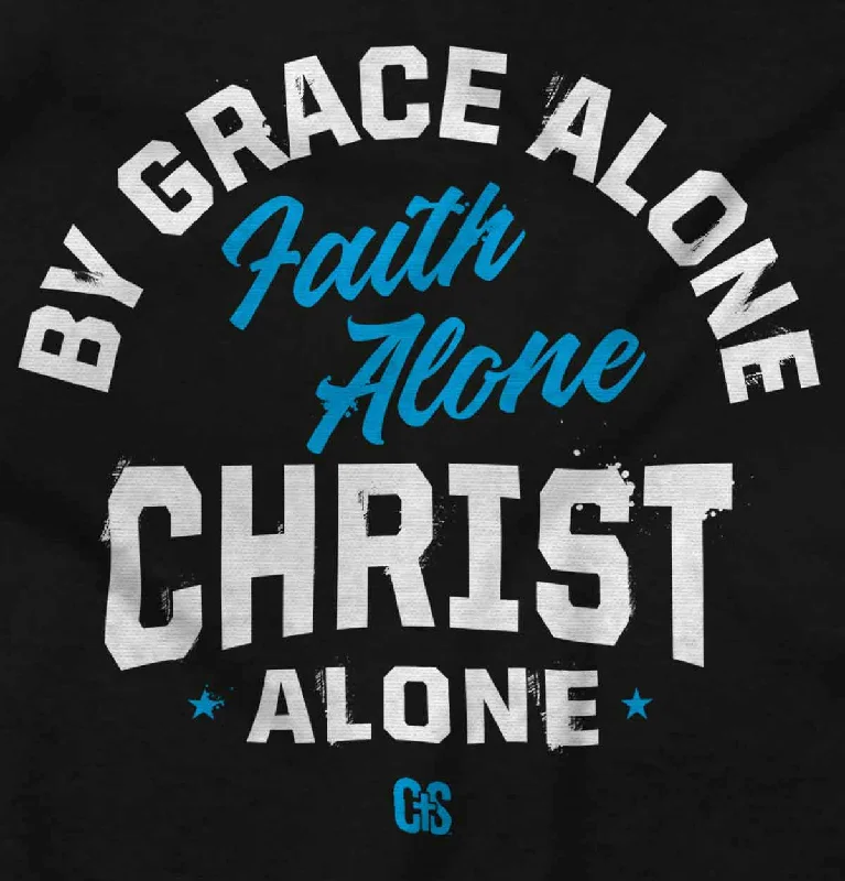 Grace Faith Christ Alone Crop Top Crewneck Sweatshirt