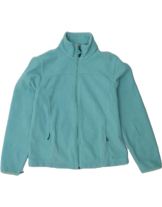 L.L.BEAN Womens Fleece Jacket UK 10 Small Blue Polyester