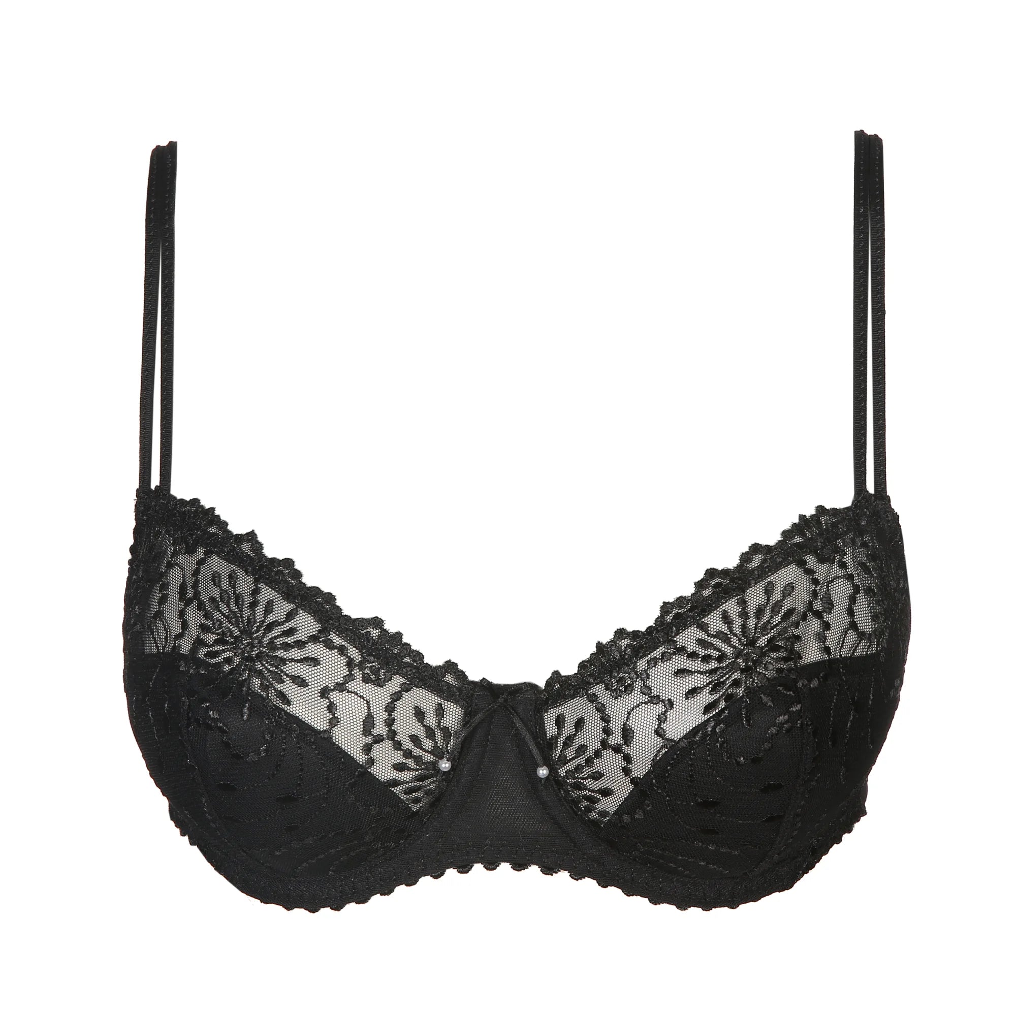 MARIE JO JANE HALF PADDED BALCONY BRA - BLACK