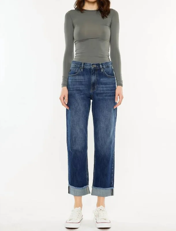 Finley High Rise Straight Leg Jeans In Dark Wash