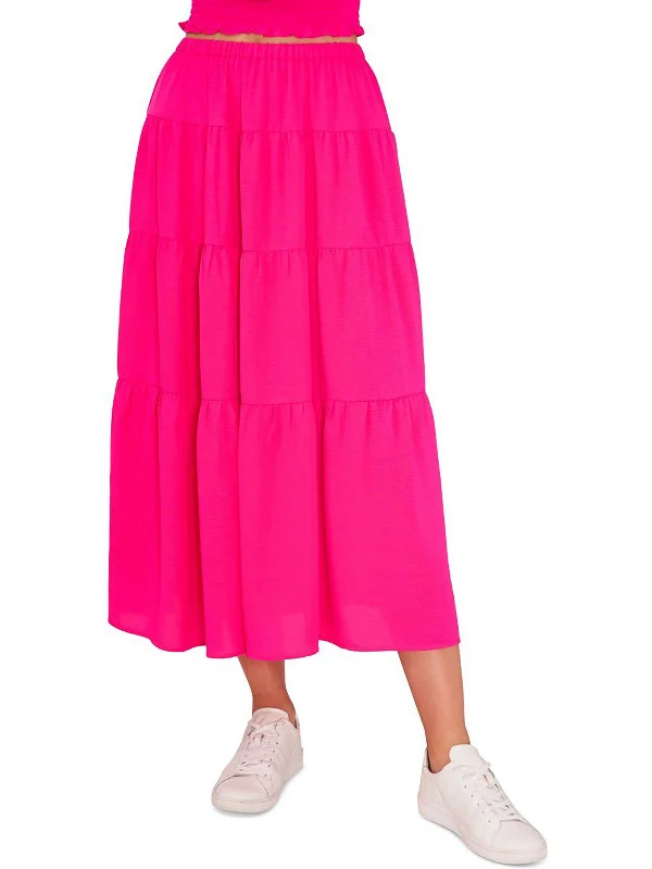 Womens Tiered Long Maxi Skirt