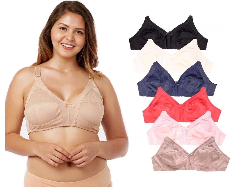 Wireless & Unlined Lace Cotton Bras