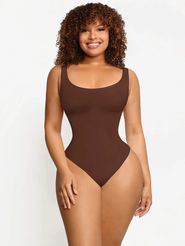 Feelingirl Seamless Outerwear Belly Control Thong Bodysuit