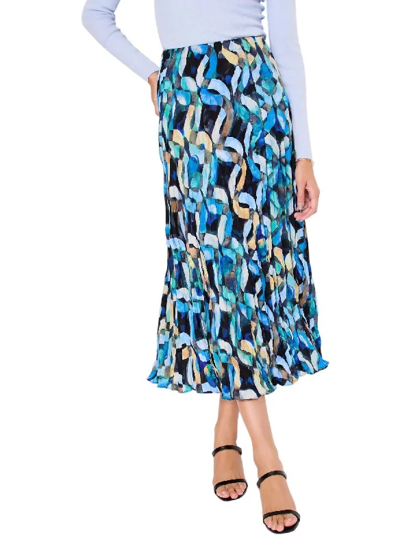 Wave Links Skirt In Blue Multi