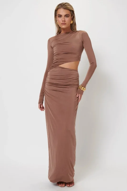 Cara Maxi Dress - Coffee