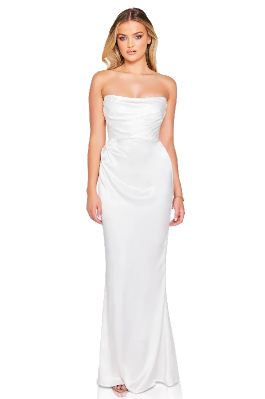 Nookie Emelie Strapless Gown - White