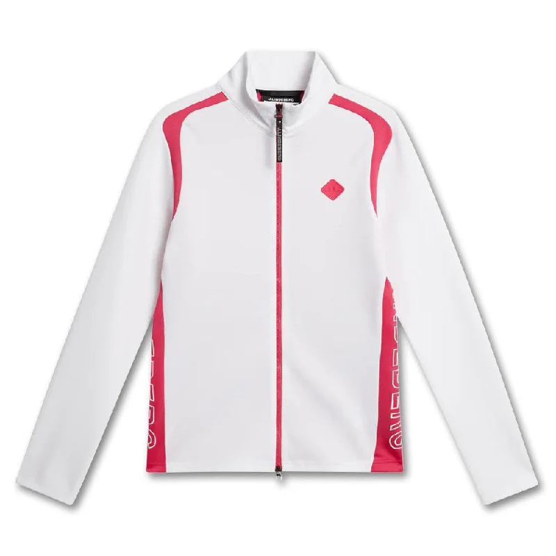 J.Lindeberg Solar Full Zip Mid Layer Golf Jacket White - FW23 Women