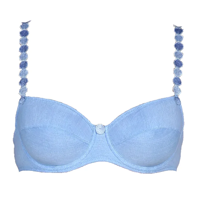 MARIE JO TOM BALCONY SOFT CUP BRA - DENIM BLEACH