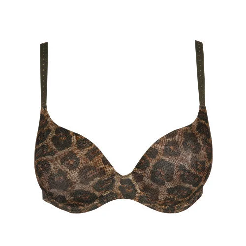 MARIE JO HUGH HEART SHAPE PADDED BRA - OLIVE GREEN