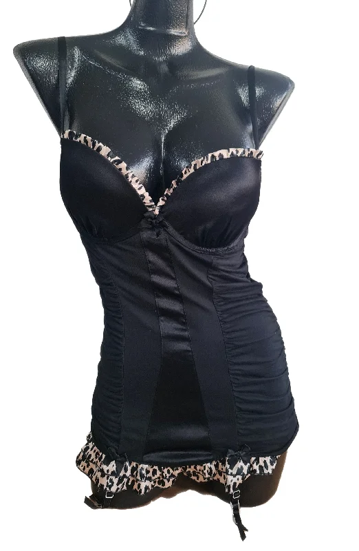 Victorias Secret Lencería Bodysuit Con Ligas Bra 34d