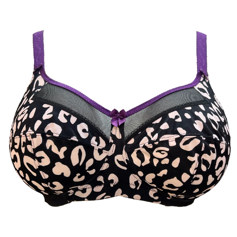 GODDESS KAYLA FULL CUP NON WIRED BRA - KITTY BLACK