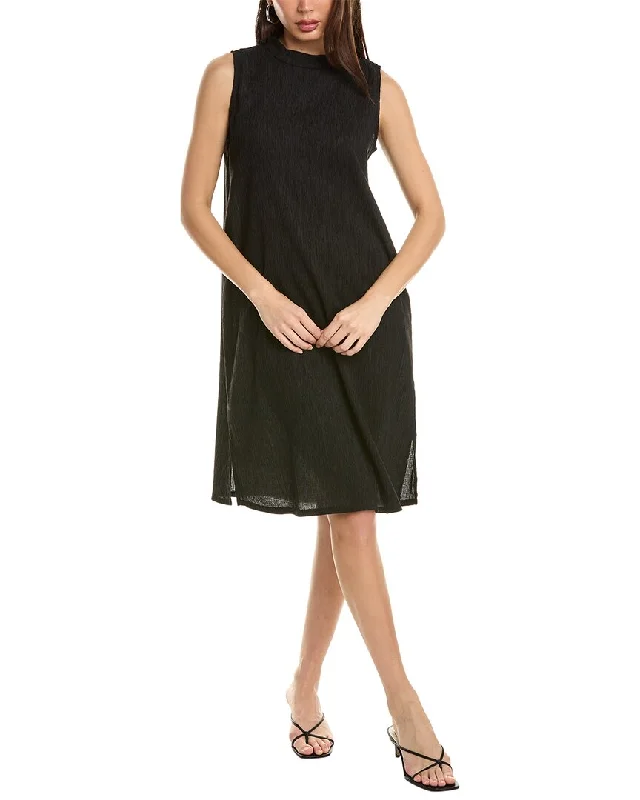 EILEEN FISHER Mock Neck Midi Dress