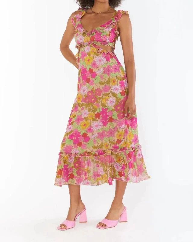 Lane Midi Dress In Carnaby Floral