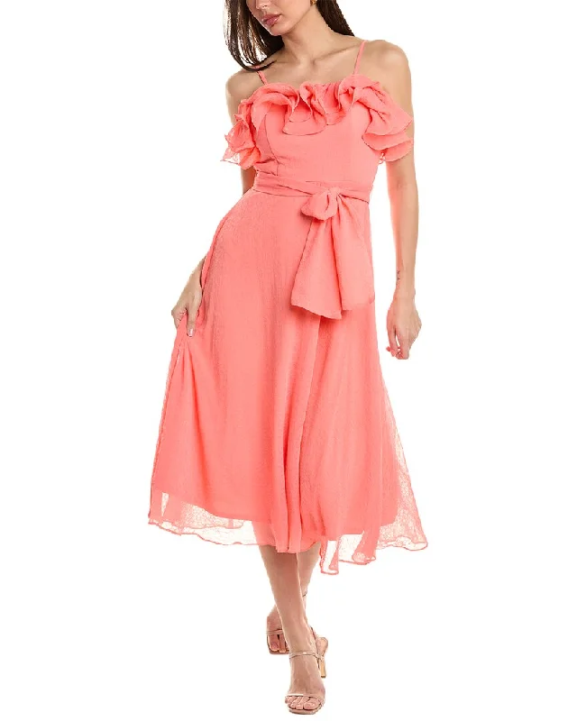 Maison Tara Bubble Chiffon Midi Dress