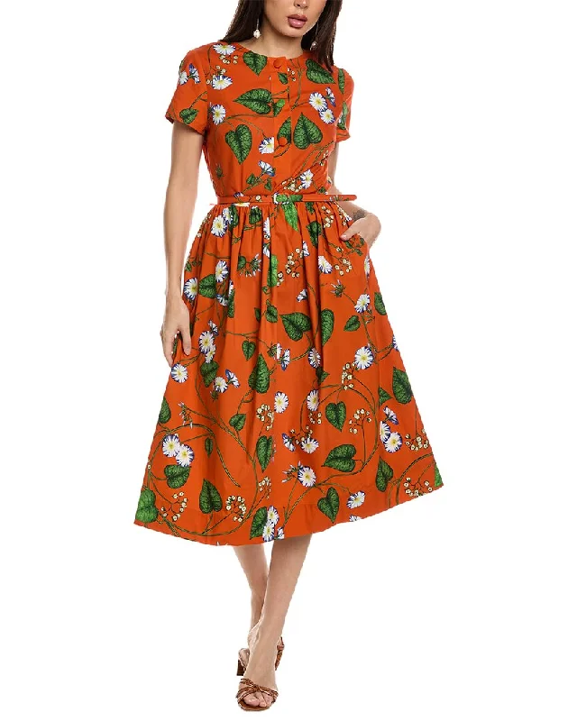 Oscar de la Renta Twist Midi Dress