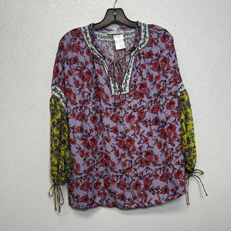 Julius Floral Peasant Blouse By Alice & Olivia In Floral, Size: M