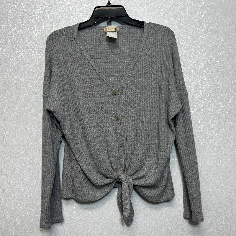 Top Long Sleeve By Altard State In Grey, Size: M