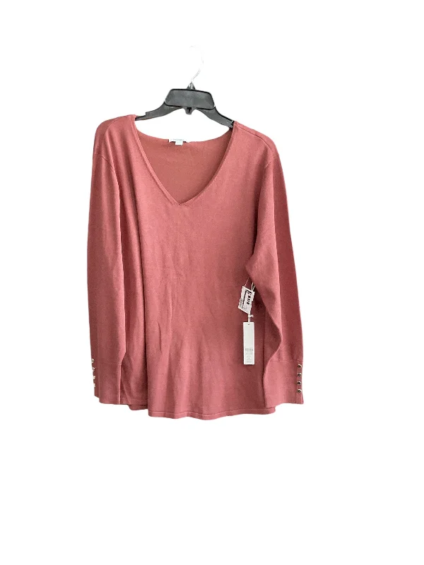 Top Long Sleeve By Chicos In Brown, Size: Xxl