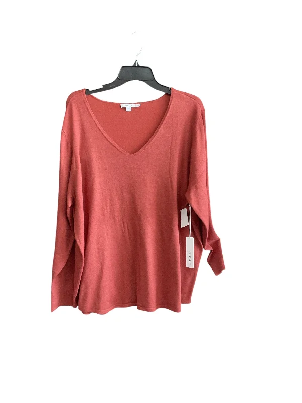 Top Long Sleeve By Chicos In Brown, Size: Xxl