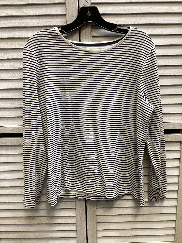 Top Long Sleeve By Croft And Barrow In Striped Pattern, Size: Xl