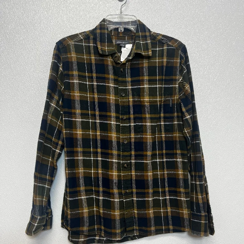 Top Long Sleeve By Eddie Bauer O In Plaid, Size: S