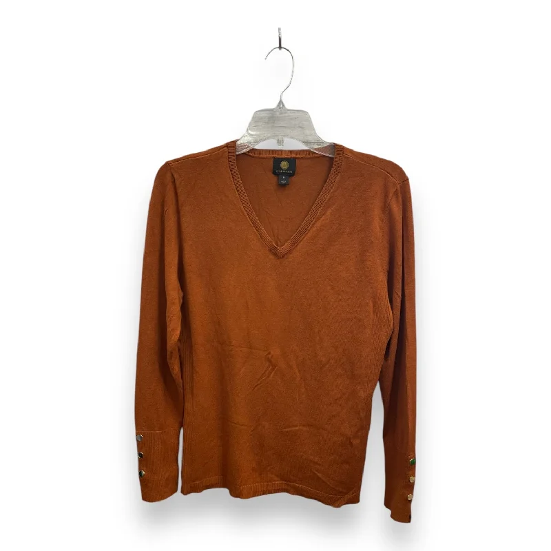 Top Long Sleeve By Jm Collections In Orange, Size: M