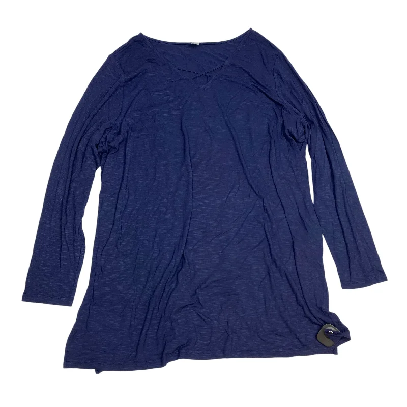 Top Long Sleeve By Old Navy In Blue, Size: 3x